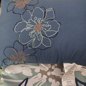 Mi Zone Allison Printed 1 Duvet Covet,2Shams 1dec. pillowFull/Queen Teal/Floral